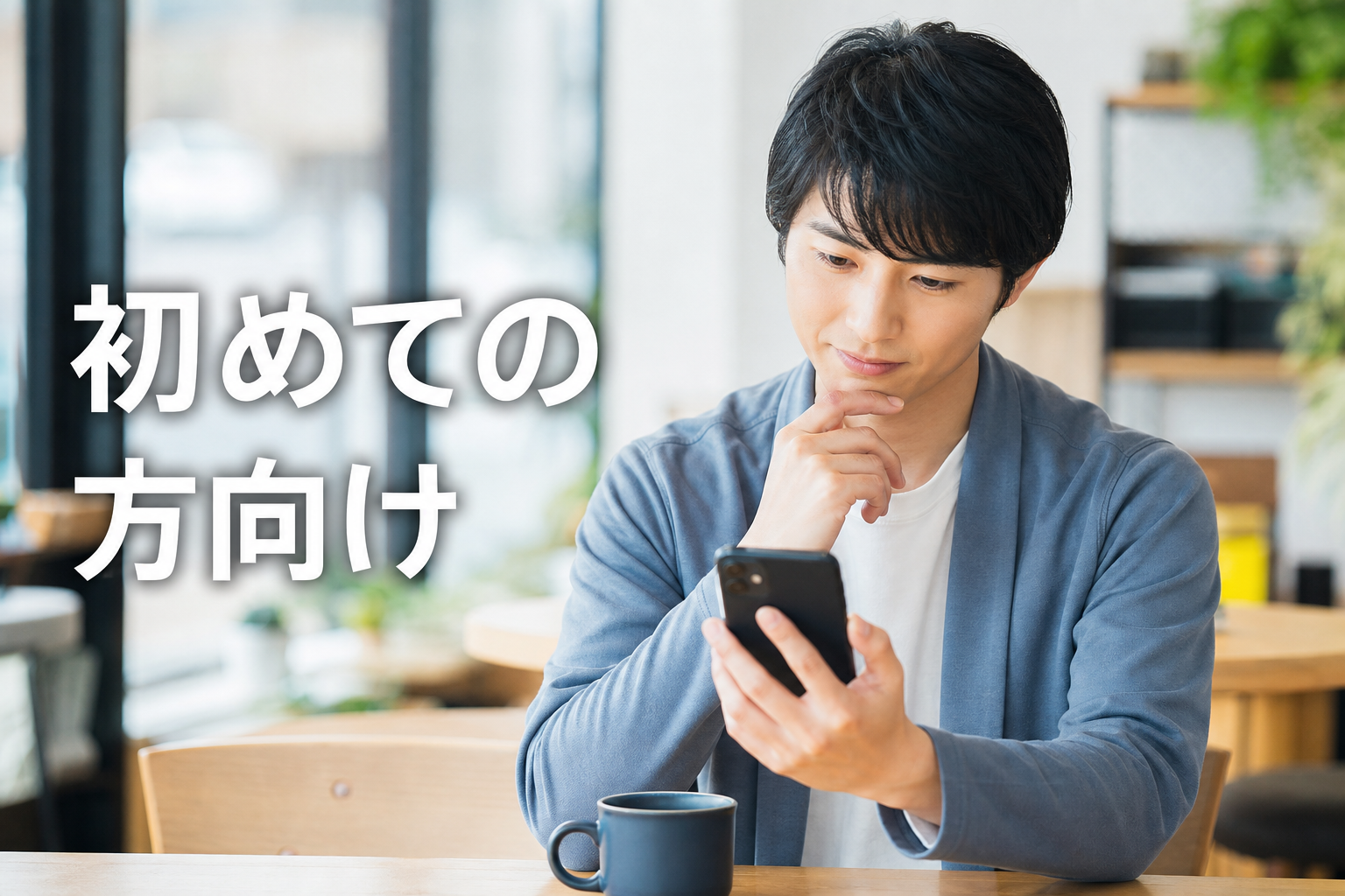 初めての方向けカードローンをスマホで確認するイメージ