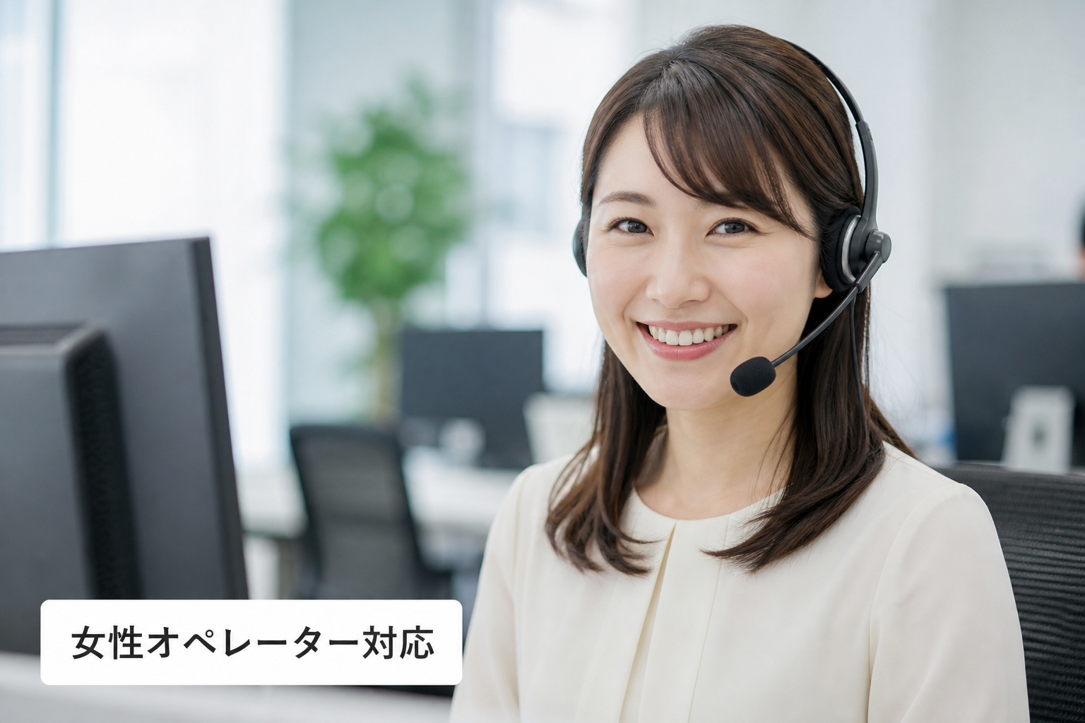 女性オペレーター対応の安心感イメージ